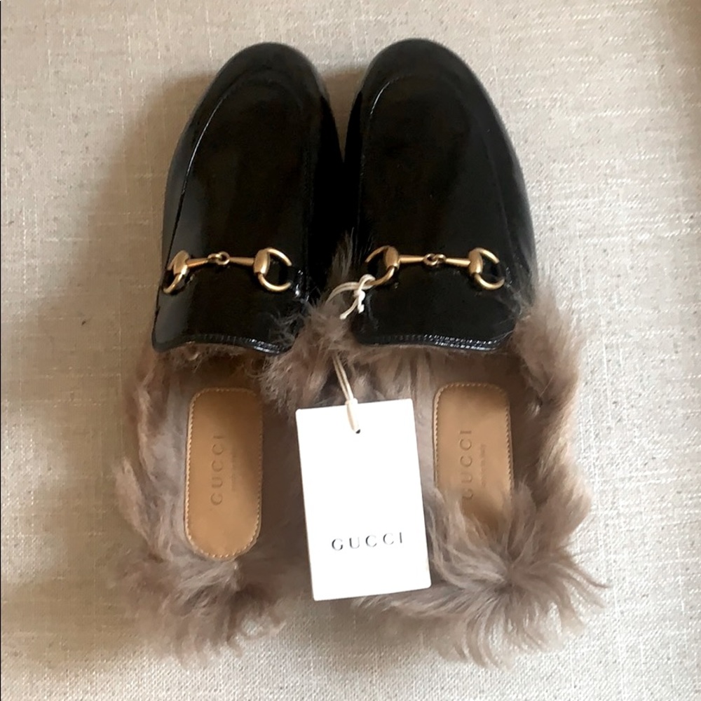 Gucci Princetown Patent Leather Slipper
